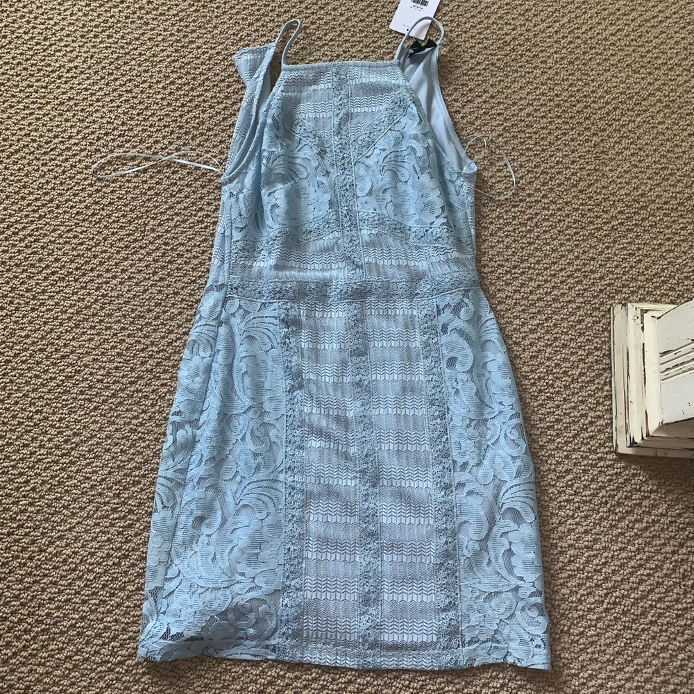 TOPSHOP baby blue bodycon dress